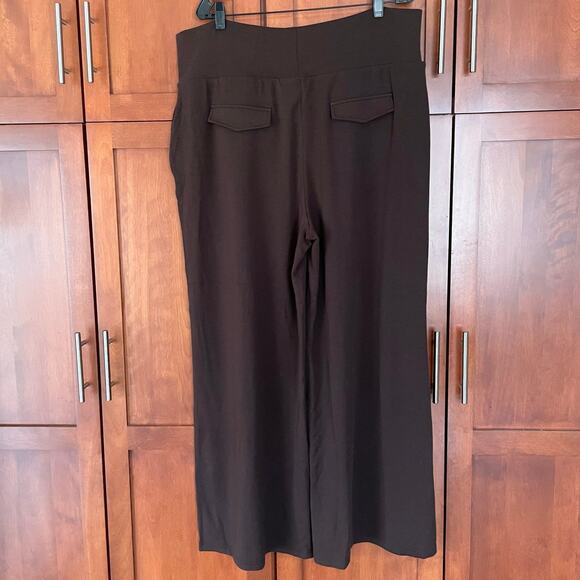 OGL Pin Tuck Pant Thermal Eco Mousse High Waist Pull On Brown Size 2XL NEW - Picture 6 of 8